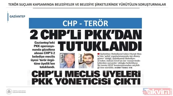 Belediyelerde CHP-HDPKK kirli işbirliği! Bakan Soylu: İBB'de 1668 kişinin terör iltisakı tespit edildi - 24