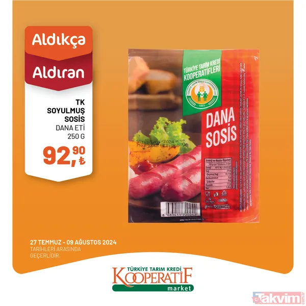 Tarım Kredi Market'te 60 üründe dev indirim! Katalogda yok yok! Taze Kaşar 249 TL, Siyah Zeytin 115 TL, Tuvalet Kağıdı 40'lı 209 TL... - 46