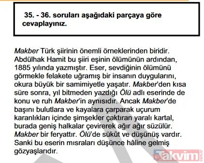 2019 YKS TYT soruları ve cevapları burada! Türkçe, Sosyal Bilimler, Matematik, Fen Bilimleri cevap anahtarı - 37