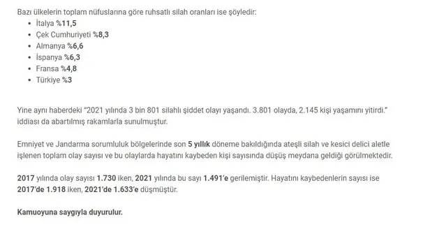 İçişleri Bakanlığı'ndan Cumhuriyet Gazetesi'nde çıkan bireysel silahlanma iddialarına ilişkin açıklama-4