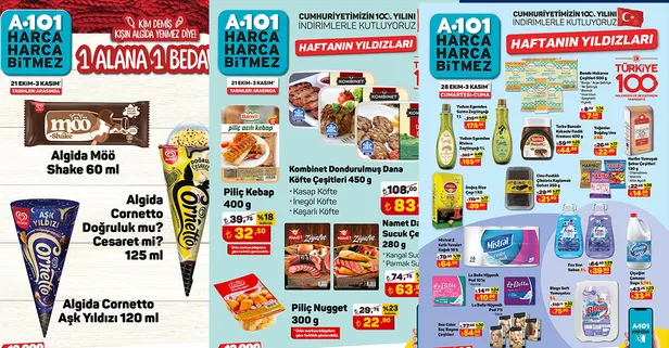 2-3-4-5-6-7-8 Kasım 2023 A101 ürünler kataloğu yayımlandı! A101 aktüelde 1 alana 1 bedava! Kotex 94.75'ten 39.90'a düştü! Kasada...