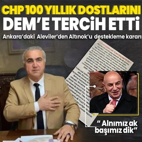 Ankara’daki Aleviler Turgut Altınok’u destekleme kararı aldı: Alnımız ak, başımız dik; Turgut Altınok diyoruz” | CHP’ye salvo: 100 yıllık dostlarını DEM’e tercih etti