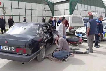 Otomobil ile motosiklet çarpıştı: 1 yaralı