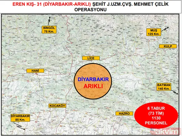 SON DAKİKA: Diyarbakır'da 1130 personelin katılımıyla Eren Kış-31 J.Uzman Çvş. Mehmet Çelik operasyonu başlatıldı - 1