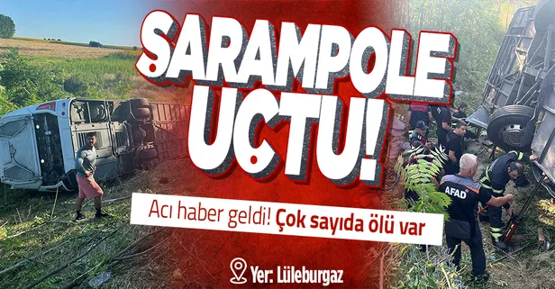 Kırklareli'nde feci kaza! Yolcu otobüsü devrildi: 6 ölü, 25 yaralı
