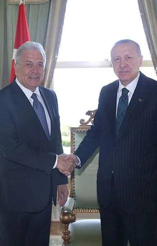 Başkan Erdoğan, Dimitris Avramopoulos'u kabul etti