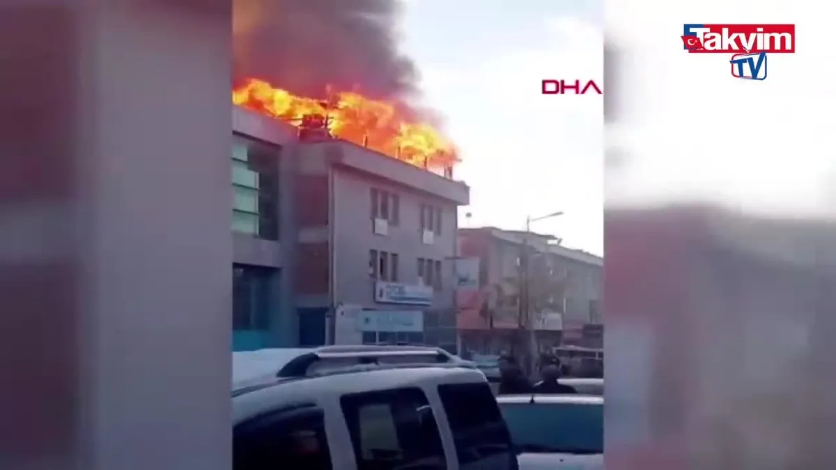 Boya atölyesinde yangın telaşı!