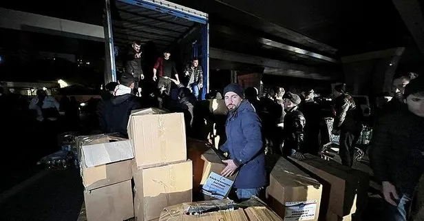 Gardaş Azerbaycan’dan Türkiye’ye insani yardım konvoyu! Bakü’den kamyonlar yola çıktı