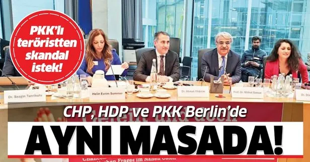 CHP, HDP ve PKK yine aynı masada! Berlin’de düzenlenen toplantıda PKK’lı teröristten Türkiye karşıtı skandal sözler!