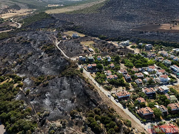 Çeşme yangınında zarar gören alanlar görüntülendi: Her şeyimiz yandı - 20