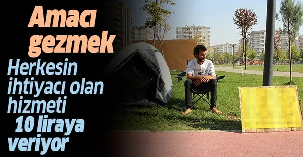 4 yılda otostopla 51 şehir gezen genç, Diyarbakır’da 10 lira karşılığında dert dinledi