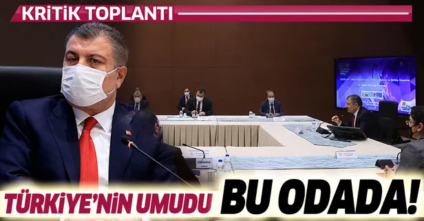 Türkiye'nin umudu bu odada! Sağlık Bakanı Fahrettin Koca, Yerli Aşı Ortak Çalışma Grubu Toplantısı'na başkanlık etti