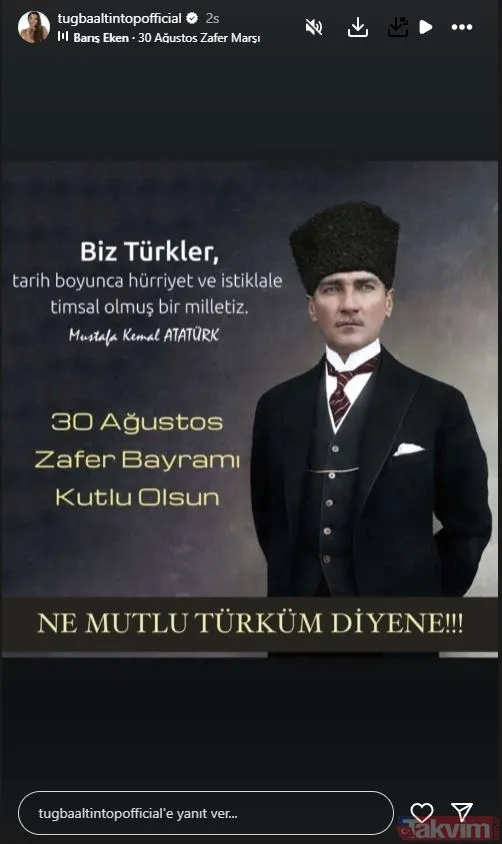 Ünlü isimlerden 30 Ağustos Zafer Bayramı paylaşımları! Demet Akalın, Müge Anlı, İbrahim Tatlıses, Alişan, Sinan Akçıl... - 20