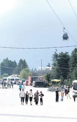 Sıcaktan bunalan dağa kaçtı