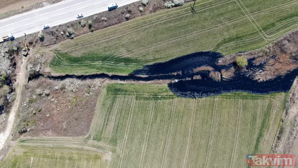 Edirne'de çevre katliamı! Tonlarca fuel oil 30 dekar alana ve dere yatağına yayıldı - 22