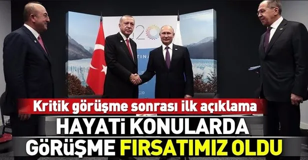 Son dakika: Erdoğan- Putin ile görüştü