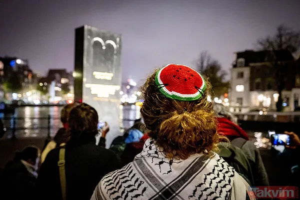 Amsterdam'da Filistin destekçilerine siyonist müdahale! Amsterdam Belediye Meclis üyesi de gözaltına alındı - 12