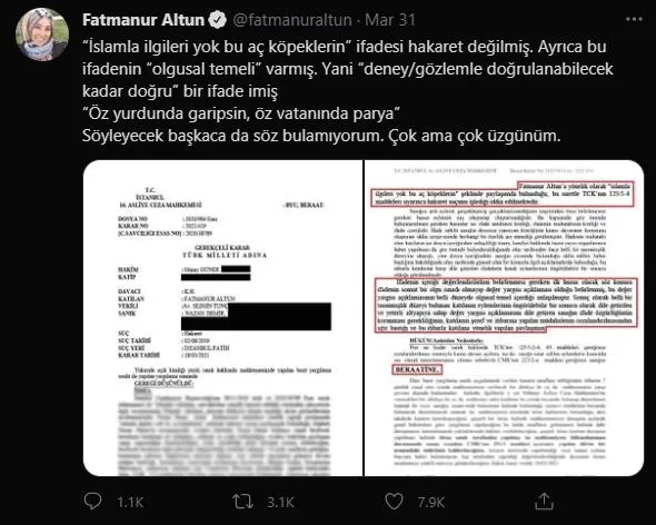 SON DAKİKA: HSK harekete geçti: Fatmanur Altun'a edilen hakaretlere beraat veren hakime soruşturma!-4