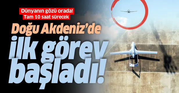 KKTC'den kalkan İHA Doğu Akdeniz'deki ilk görev uçuşuna başladı! 10 saat sürmesi bekleniyor