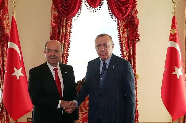 Son dakika: Başkan Erdoğan KKTC Başbakanı Ersin Tatar ile görüştü