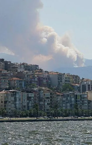 Son dakika: İzmir'de Balçova'da orman yangını
