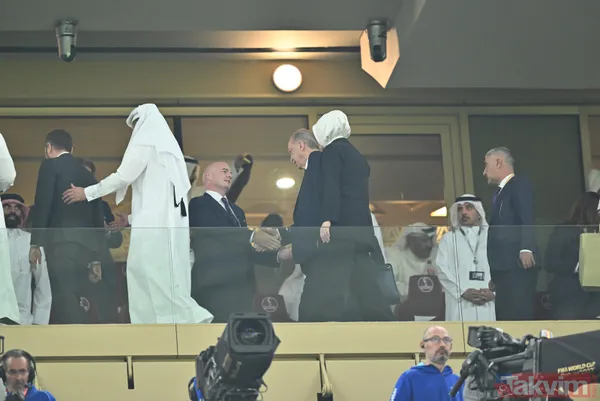 Başkan Recep Tayyip Erdoğan Katar'da dev finali takip etti! Al Sani ile görüştü - 3