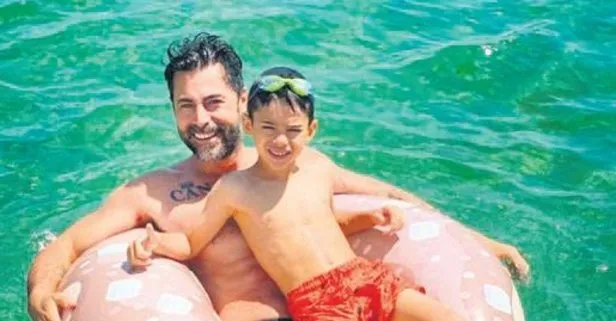 Kıvanç Kasabalı oğlu Can’la deniz keyfi yaptı
