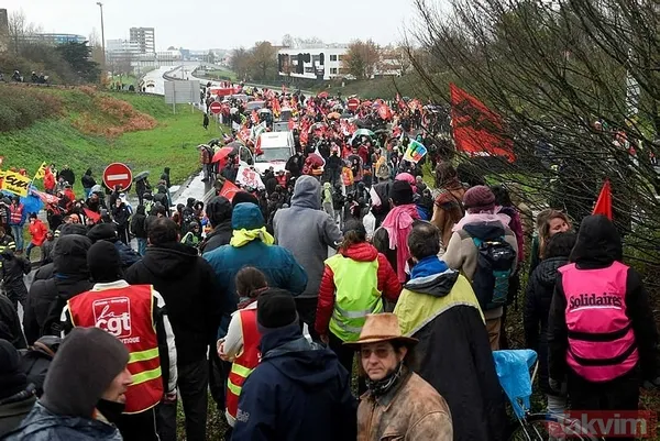 Fransa'da göstericiler yine sokaklara döküldü! - 7