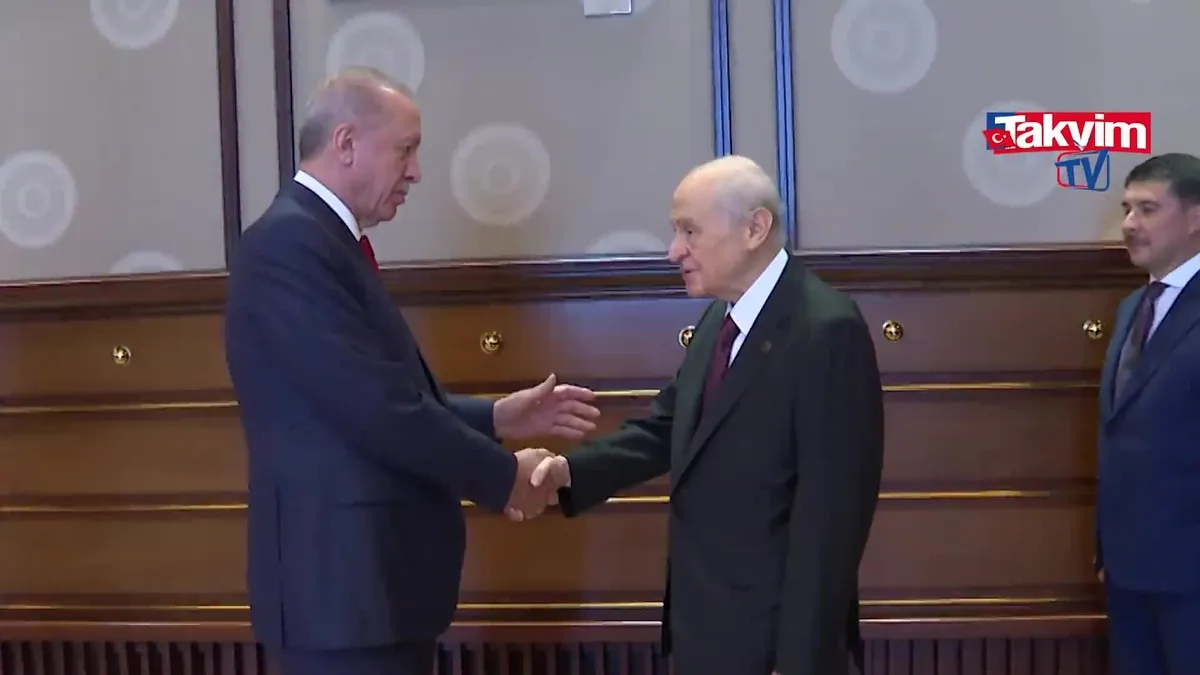 Erdoğan - Bahçeli görüşmesinden ilk görüntü!