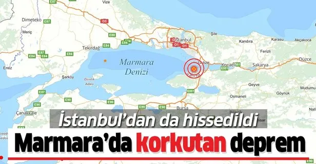 Son depremler: Marmara’da korkutan deprem! İstanbul’dan da hissedildi | İstanbul deprem
