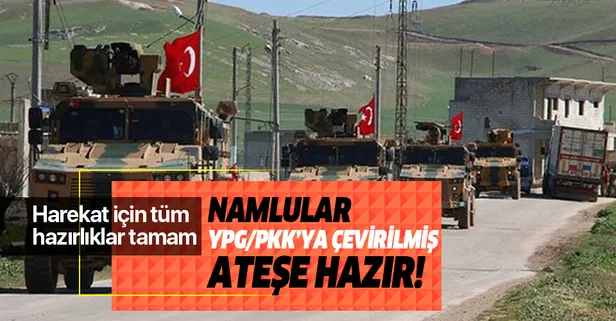 Fırat'ın doğusuna yapılacak harekatın hazırlıkları tamamlandı! Namlular YPG/PKK’ya karşı ateşe hazır