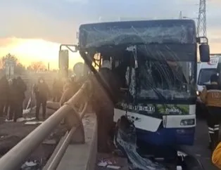 Ankara’da belediye otobüsü kaza yaptı! Yaralılar var