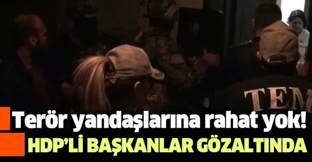 Son dakika: HDP’li başkanlara terör gözaltısı