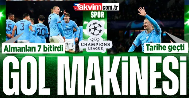 Şampiyonlar Ligi'nde Haaland fırtınası! Manchester City, Leipzig'i 7-0 ile geçip turladı