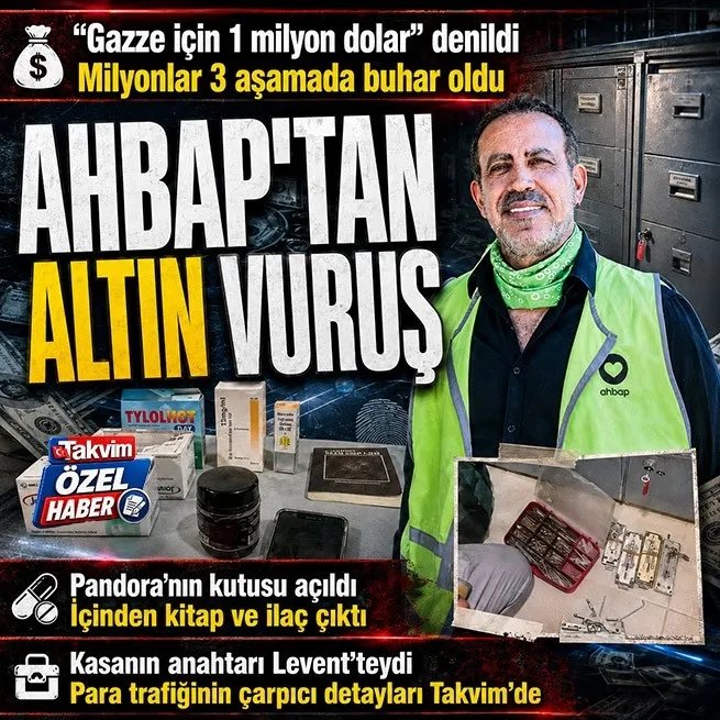 AHBAP’ta 44 milyonluk sır: Gazze için 1 milyon dolar denildi, kasadan altın yerine ilaç ve kitap çıktı