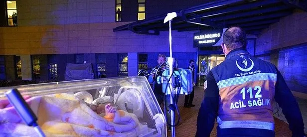 Ambulans uçak hidrosefali hastası bebek için havalandı