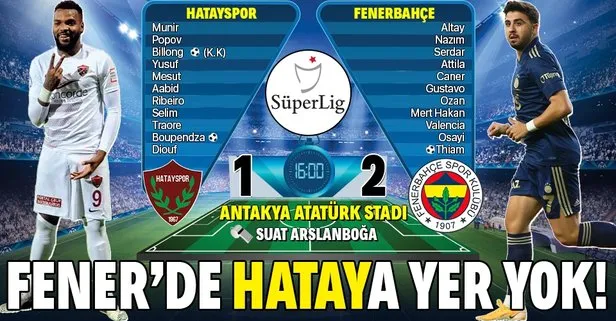 Fenerbahçe deplasmanda galip! Hatayspor 1-2 Fenerbahçe MAÇ SONUCU - ÖZET