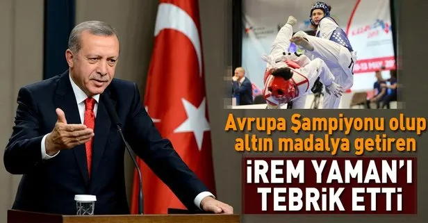 Cumhurbaşkanı Erdoğan’dan İrem Yaman’a tebrik telgrafı