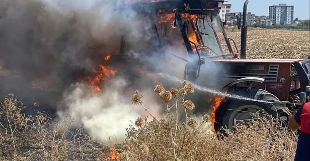 Korku dolu dakikalar! Tarla’da cayır cayır alev aldı