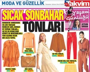 Sıcak sonbahar tonları