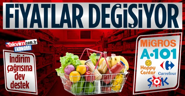 Raflarda fiyatlar düşüyor! "Fiyat sabitleme ve indirim" çağrısına dev destek