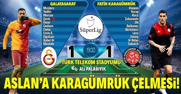 Aslan’a Karagümrük çelmesi! Galatasaray 1-1 Fatih Karagümrük MAÇ SONUCU ÖZET