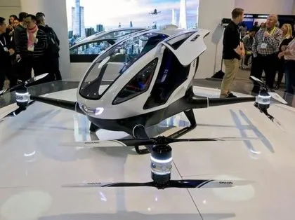 İşte yolcu taşıyan drone