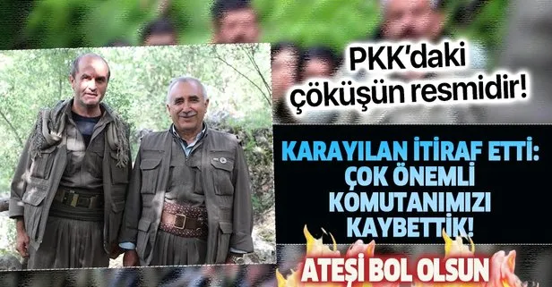 PKK terör örgütü elebaşı Karayılan’dan itiraf! Çok önemli komutanımızı kaybettik