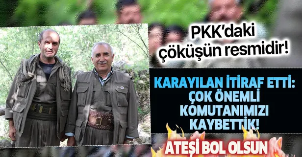 PKK terör örgütü elebaşı Karayılan'dan itiraf! "Çok önemli komutanımızı kaybettik"