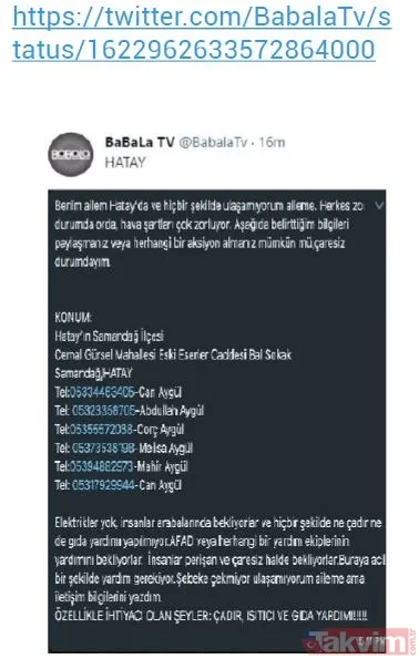 Oğuzhan Uğur'un sahibi olduğu Babala isimli sosyal medya hesabı “Baraj patladı” yalanı ve paylaştığı sahte ihbarları tek tek sildi - 15