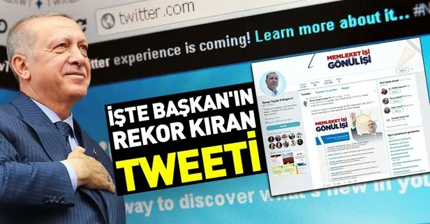 Başkan Erdoğan’ın rekor kıran tweeti: ’Çayınız hazırsa geliyorum