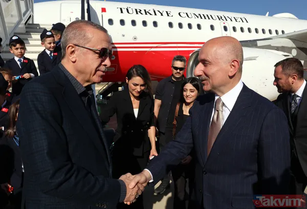 Başkan Erdoğan'a Gaziantep'te coşkulu karşılama! Davullarla zurnalarla beklediler... 6'lı masaya pankartla gönderme - 2