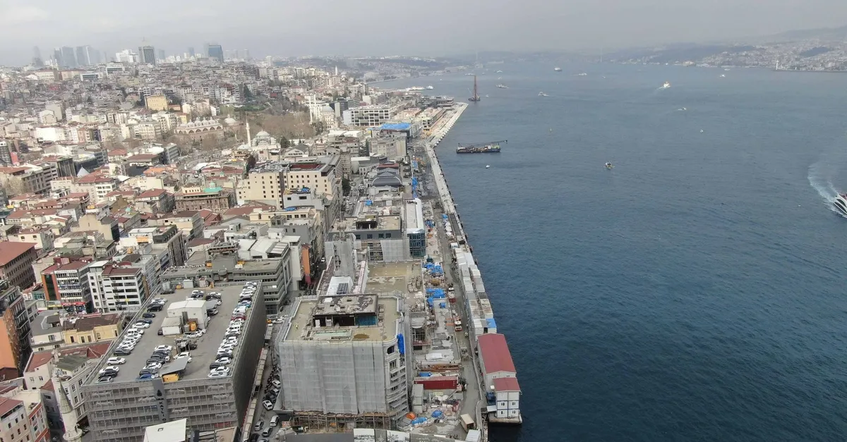 Galataport Kruvaziyer Liman projesinde sona yaklaşıldı! Bölgedeki son durum havadan görüntülendi