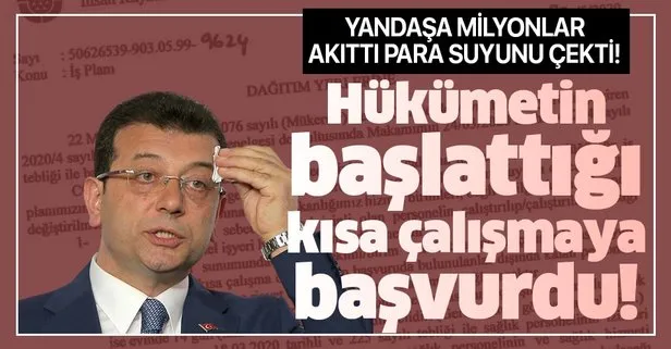 CHP’li İBB Başkanı Ekrem İmamoğlu imzalı yazıda kısa çalışma ödeneği itirafı